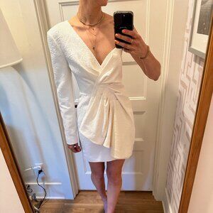 Significant Other - White Crepe Asymmetrical Dress